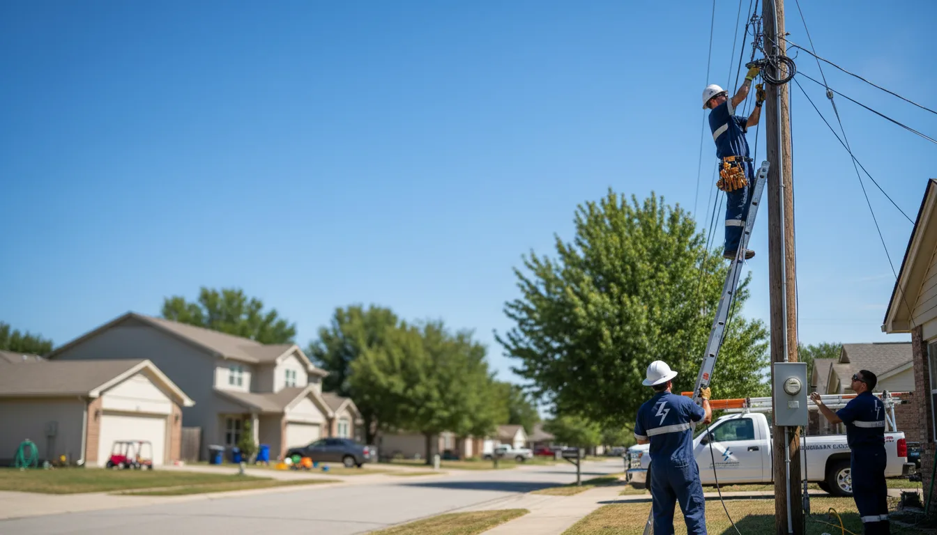 Residential electrician providing installation services in Winfall, NC